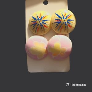 80s post pierced earrings